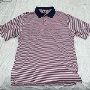 FootJoy, athletic polo, XL, navy and pink